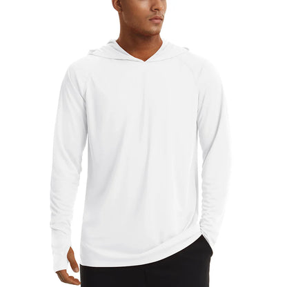 UPF 50+ Hooded T-Shirts Mens Sun Protection Long Sleeve Quick Dry T shirts Outdoor Sports Running Hoodies Pullover Tops The Clothing Company Sydney