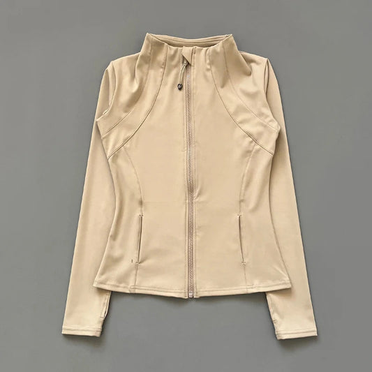 Women Slim-Fit Zipper Yoga Wear Long Sleeve Jackets The Clothing Company Sydney