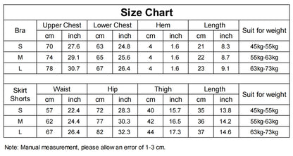 Two Piece Set Women's Yoga Gym Running Badminton Skirt Suit Crop Top Sports Bra Stacked Shorts Tennis Skirt Workout Clothing The Clothing Company Sydney