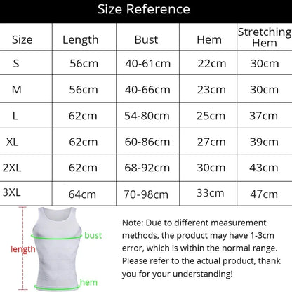 Men's Body Shapewear Corset Vest Shirt Compression Underwear Sports Vest Body Shaper - The Clothing Company Sydney