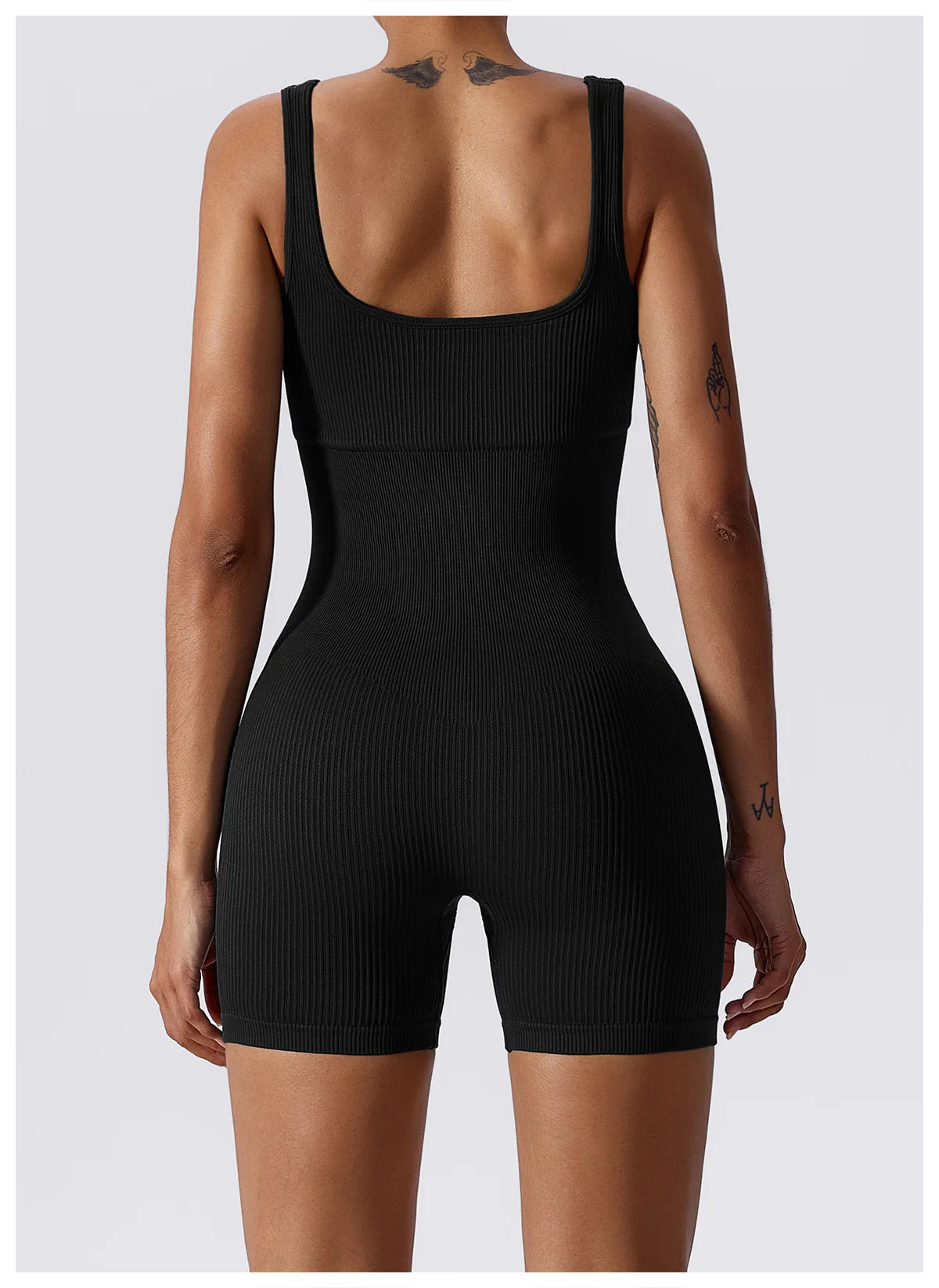 Women's Yoga Rompers One Piece Seamless Ribbed Jumpsuit Padded Sports Bra Romper Fashion Fitness Sportwear The Clothing Company Sydney