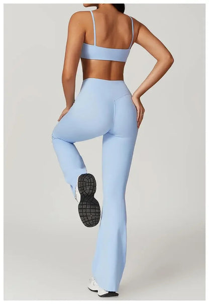 Quick-Dry Yoga 2 Piece Suit Outer Wear Running Sports Short Sleeves Women's Backless Fitness Wear Green Gym Clothing The Clothing Company Sydney