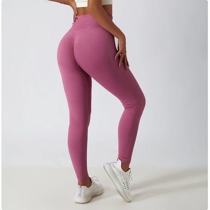 Women's Ribbed Seamless Yoga Pants High Waist Gym Leggings Sports Fitness Legging Running Tights - The Clothing Company Sydney