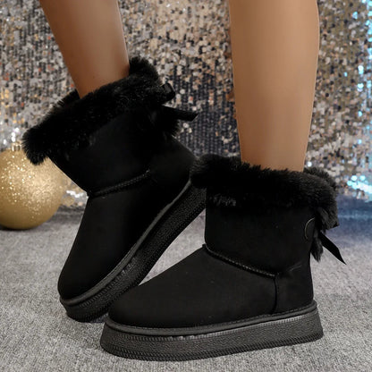 Women’s Winter Boston Snow Boots – Warm Slip-On Faux Fur Ankle Boots with Thick Soles The Clothing Company Sydney