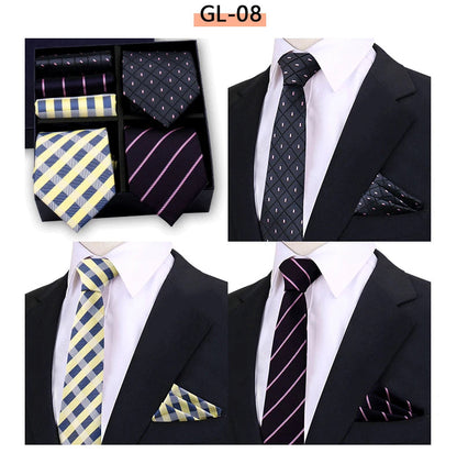 Luxury Men's Tie Sets In Gift Box Paisley Striped Necktie Handkerchief For Men Wedding Formal Clothing Accessories Set The Clothing Company Sydney