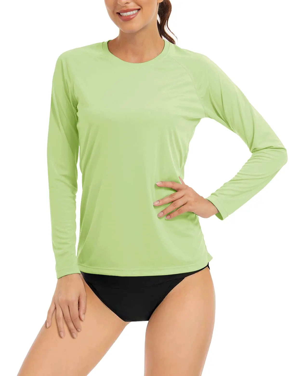 UPF 50+ Sun Skin Protection Quick Dry T-Shirts Women's Long Sleeve Outdoor Performance Tee Shirts Summer Casual Tops - The Clothing Company Sydney