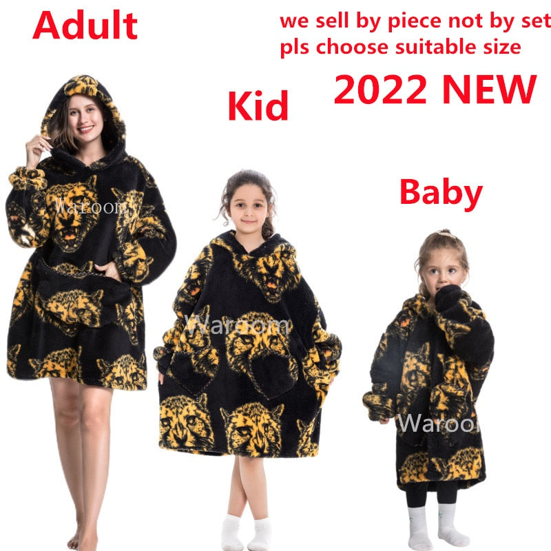 Oversized Hooded Blanket for Adult Child Wearable Blankets for Winter Warm Outdoor Hoodie Sweatshirt The Clothing Company Sydney