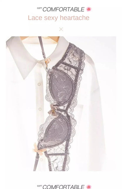 2 Piece Pull-up Bra with Bow Breathable Lace Bra Anti-slip Cup Date Night Set The Clothing Company Sydney