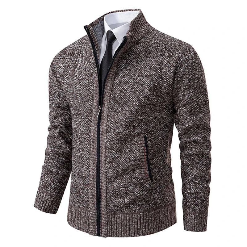 Men's Casual Stand Collar Sweater Zipper Cardigan The Clothing Company Sydney