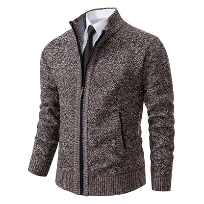 Men's Casual Stand Collar Sweater Zipper Cardigan The Clothing Company Sydney
