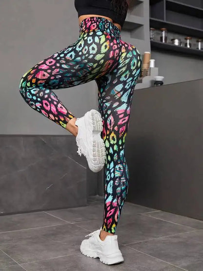 3D Print Tie Dye Sports Women Seamless High Waist Fitness Push Up Leggings Gym Clothing Workout Tights Pants - The Clothing Company Sydney