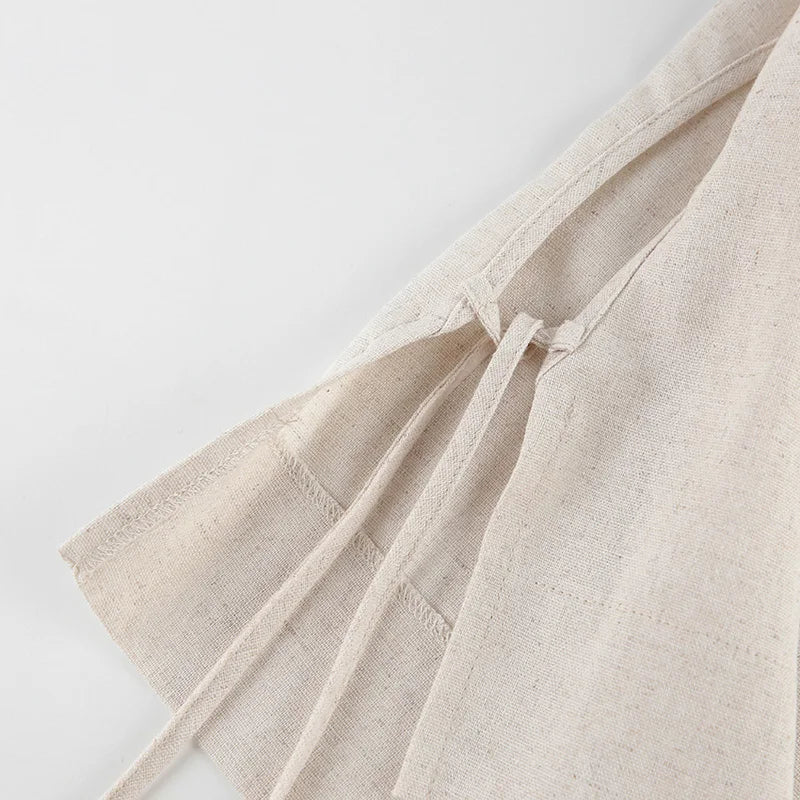 Spring Summer Holiday Linen Pant Set Crop Tops Solid Outfits 2 Two Piece Matching Outfit Set For Women - The Clothing Company Sydney