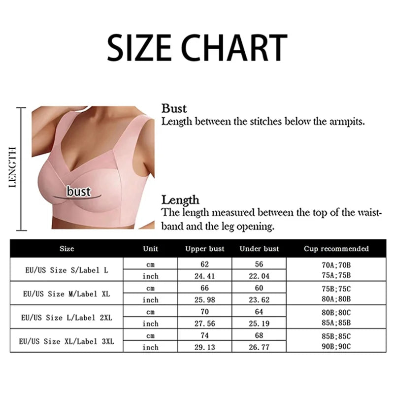 2 Pack Women's Lace Plus Size Seamless Bra Bralette Backless Brassiere Vest Female Gather Shock-Proof Wireless Sports Bra The Clothing Company Sydney