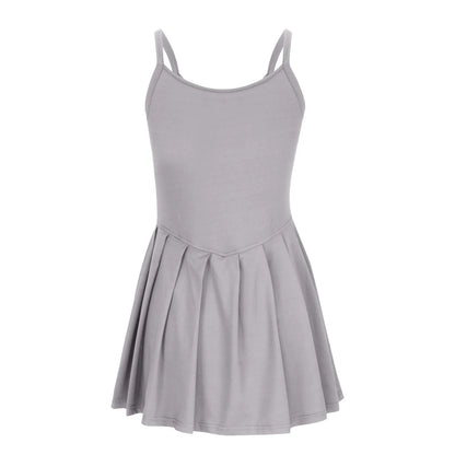Women'S Fashionable Sleeveless Casual Sports Short Strap Dress Elegant Dress - The Clothing Company Sydney