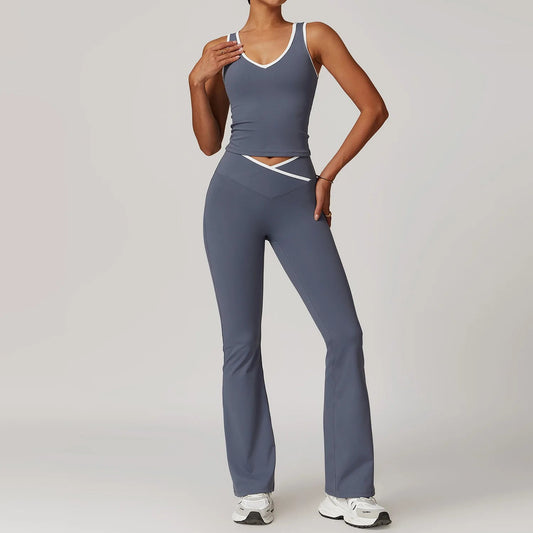 2 Piece Yoga Set Women's Workout Outfits Fitness Sportswear Gym Tracksuit High Waist Leggings Sports Bra Athletic Wear The Clothing Company Sydney