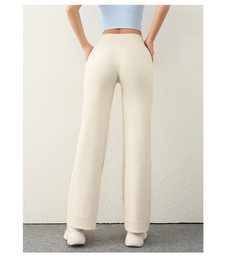 Women's Casual Loose Straight Running Sweatpants Wide Leg Drawstring Design With Side Pockets Leggings Yoga Pants The Clothing Company Sydney