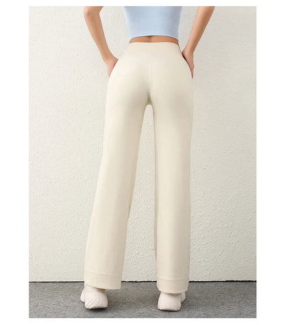 Women's Casual Loose Straight Running Sweatpants Wide Leg Drawstring Design With Side Pockets Leggings Yoga Pants The Clothing Company Sydney