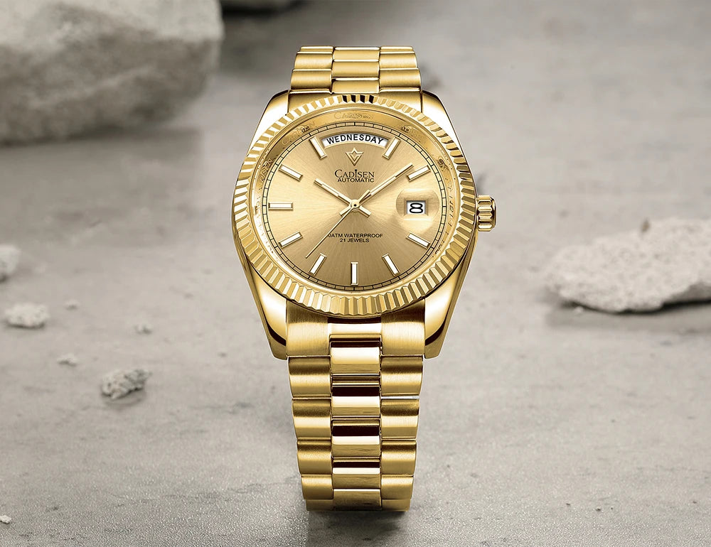Cadisen DD40 Mens Luxury Automatic AR Sapphire Glass Mechanical Wristwatch 10Bar Miyota 8285 Movt Watch - The Clothing Company Sydney