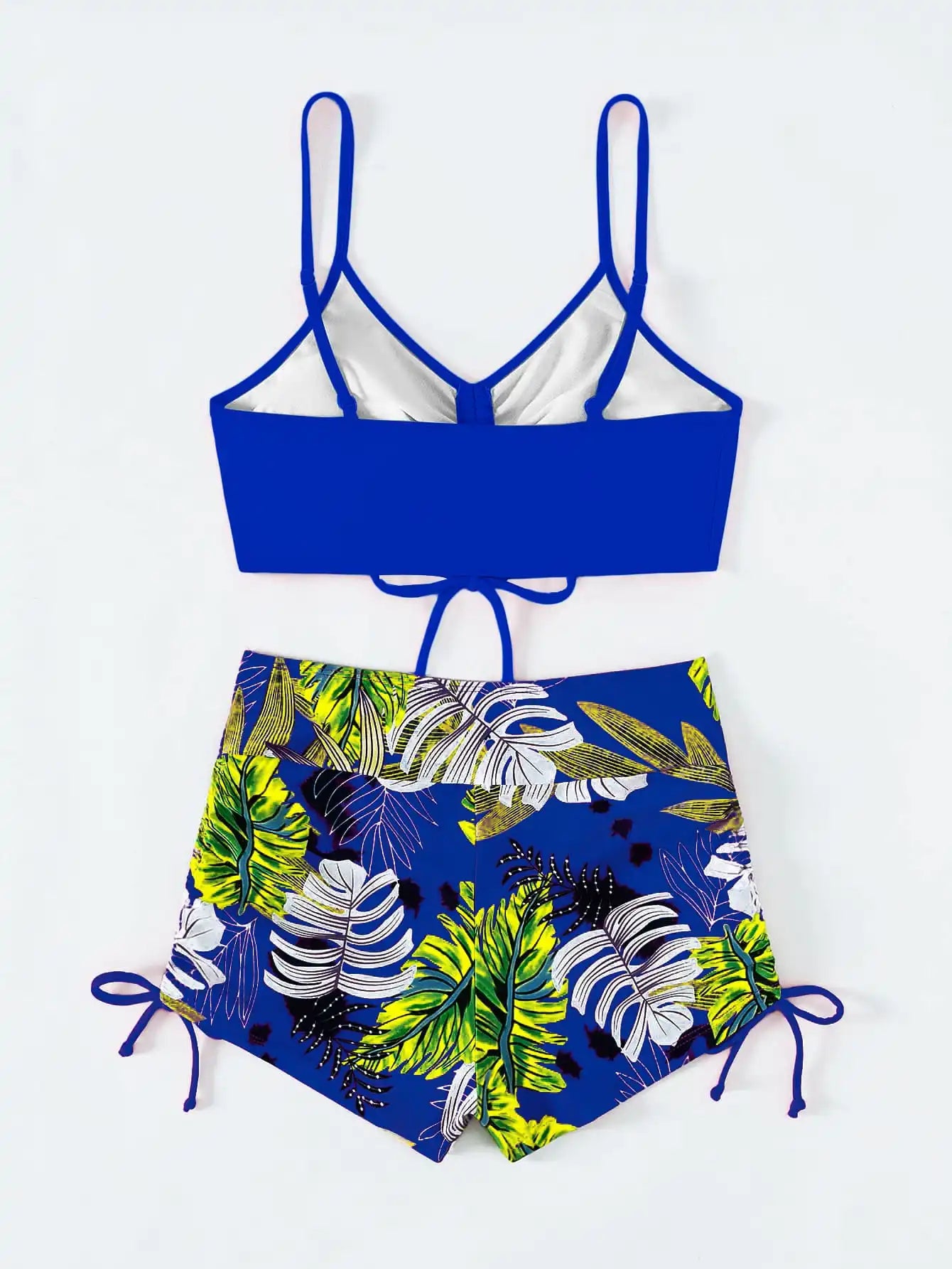 2 Piece Drawstring Front Shorts Bikinis High Waist Swimsuit Women Swimwear Bathers Bathing Swimming Swim Suit Beachwear - The Clothing Company Sydney