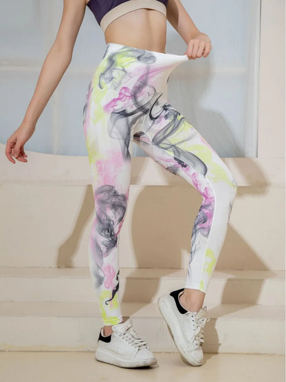 3D Print Tie Dye Sports Women Seamless High Waist Fitness Push Up Leggings Gym Clothing Workout Tights Pants - The Clothing Company Sydney