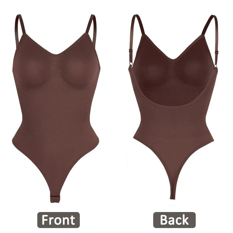 Womens Backless Bodysuits Seamless Shapewear Body Shaper Camisole Tops Corset Shapewear