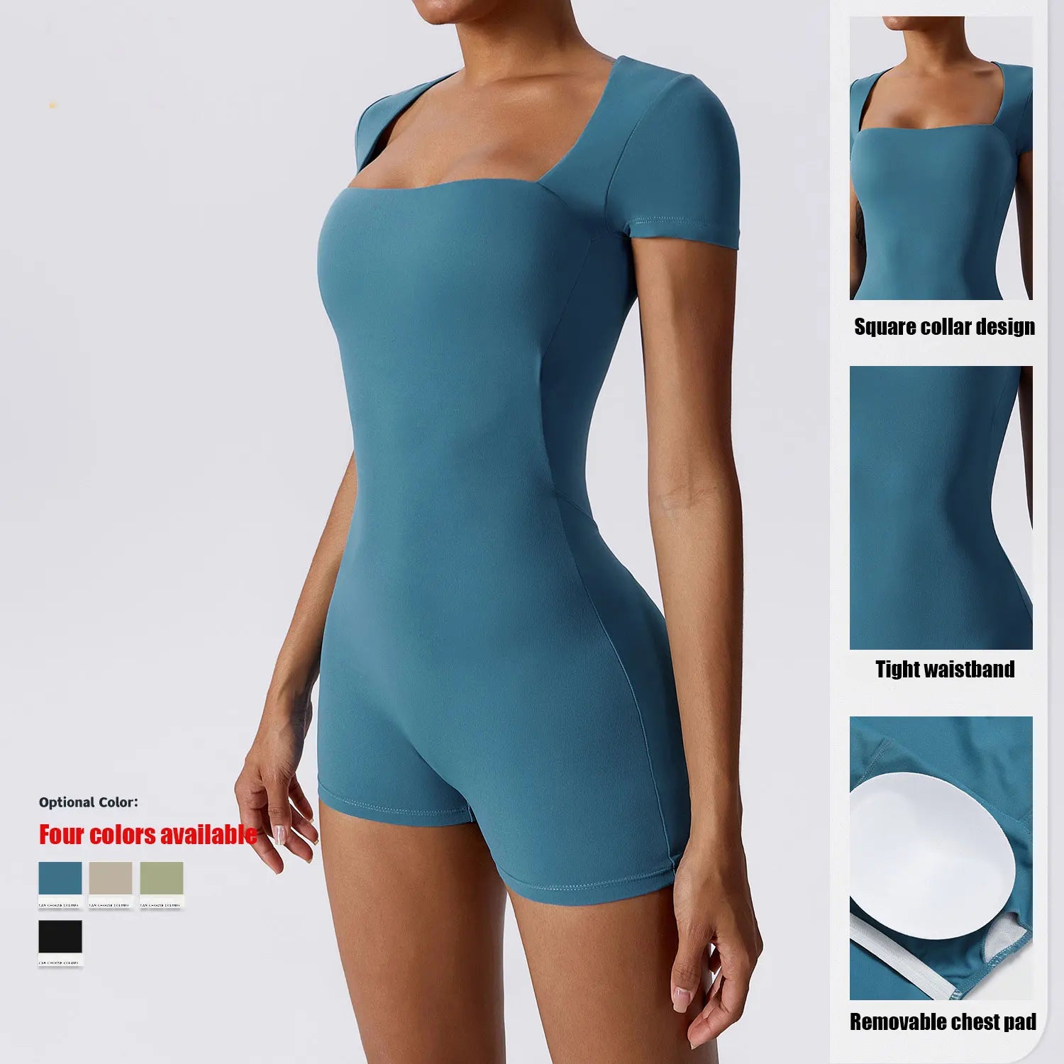 Summer Yoga Suit Women's Short One Piece Short Sleeve Gym Push Up Training Fitness Yoga Bodysuit Sportswear Outfit The Clothing Company Sydney