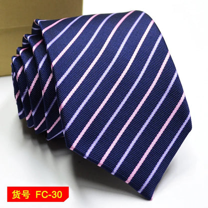Men's Jacquard Ties – 7-8cm Floral & Solid Neckties The Clothing Company Sydney