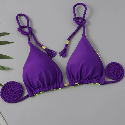 2 Piece Triangle String Bikini Swimsuit Tie Side Thong Swimwear Female Bathing Swimming Suit Summer Beachwear The Clothing Company Sydney