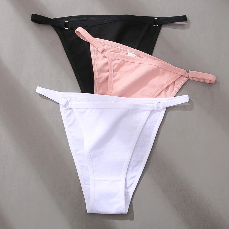 3 Pack Women's Cotton Panties Low Waist Bikini Briefs Ladies Underwear Soft Solid Underpants Lingerie The Clothing Company Sydney