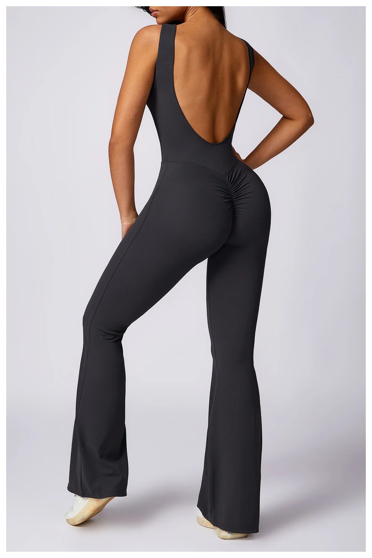 Women's V Back Jumpsuit Gym Set Sports Jumpsuit Training Yoga Suit Fitness Rompers Stretch Workout Bodysuits Sportswear - The Clothing Company Sydney