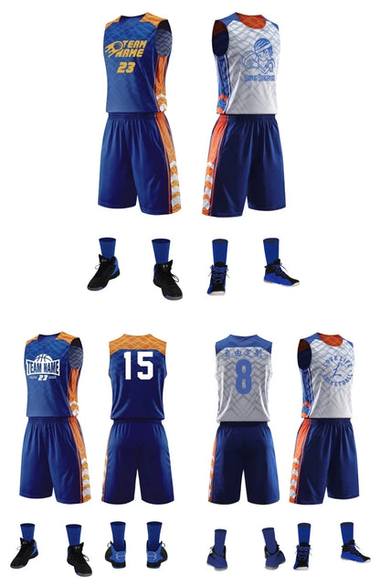 Customized Reversible Basketball Jersey Set Men Women Kids Quick Drying Jersey and Shorts Set - The Clothing Company Sydney