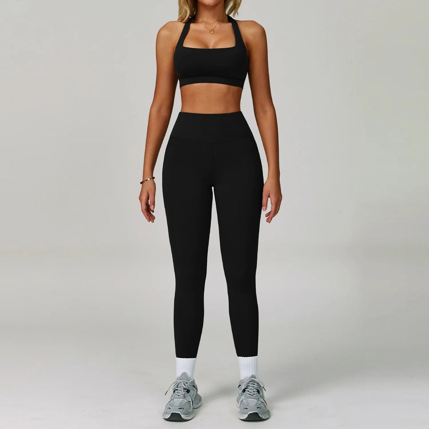 2 Piece Set Women's Tracksuit Fitness Clothes Yoga Sets Sportswear Workout Bra High Waist Leggings Set Gym Clothing Sports Suits The Clothing Company Sydney