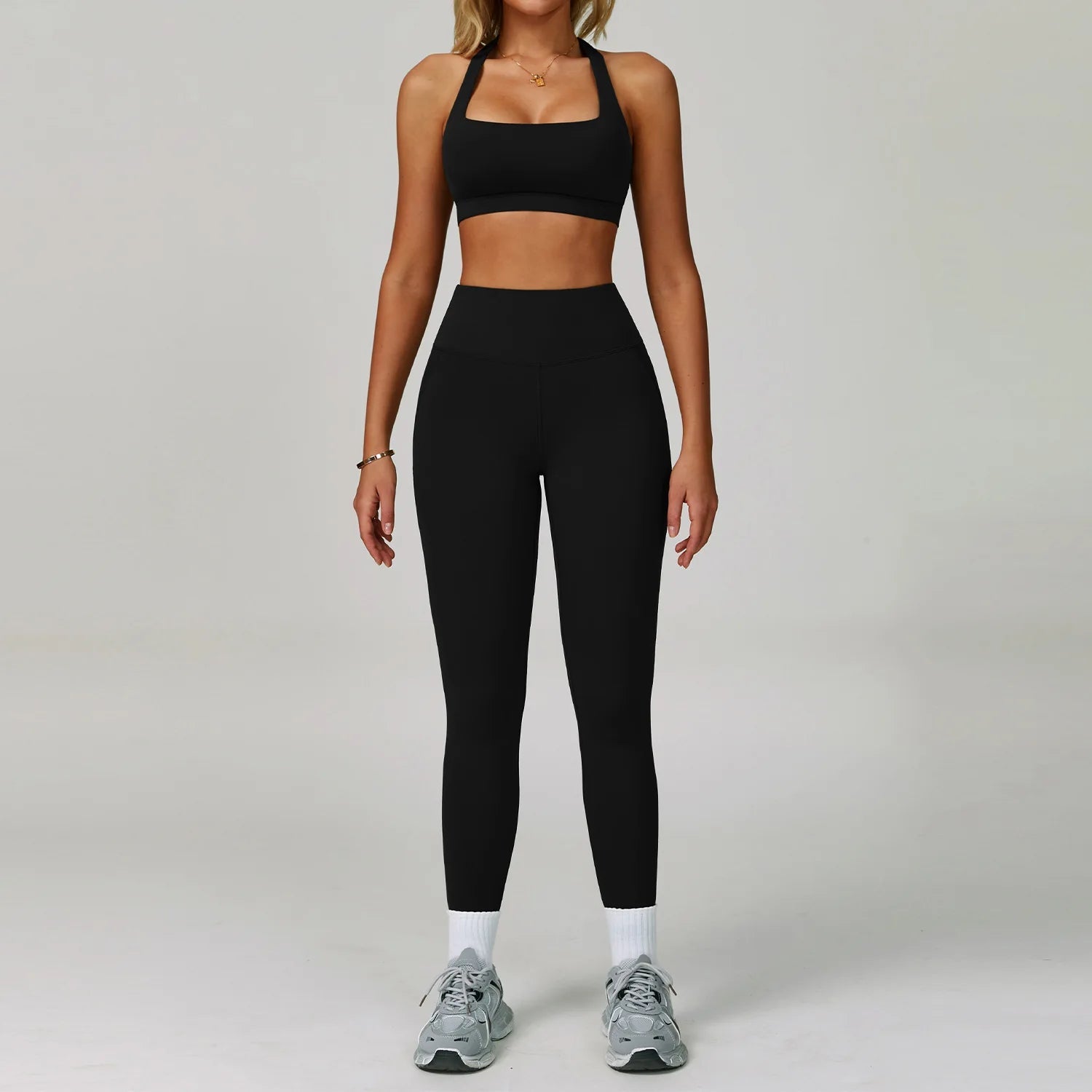 2 Piece Set Women's Tracksuit Fitness Clothes Yoga Sets Sportswear Workout Bra High Waist Leggings Set Gym Clothing Sports Suits The Clothing Company Sydney