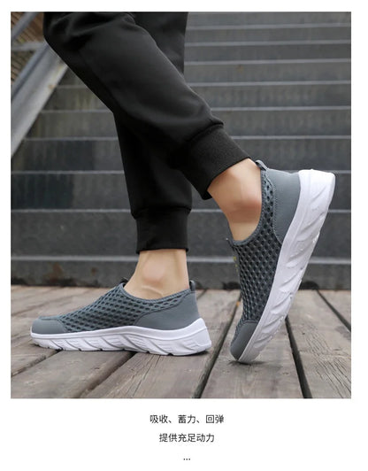 Lightweight Casual Breathable Slip on Male Casual Sneakers Anti-slip Men's Flats Outdoor Walking Shoes - The Clothing Company Sydney