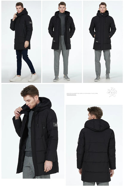 Men's parka jacket windproof warm outerwear Thicken puffer coat for winter - The Clothing Company Sydney