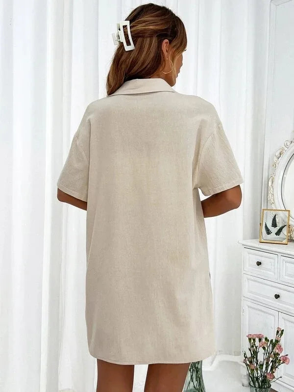 Casual Loose Single-breasted Top And Drawstring Shorts Set Fashion Ladies Suits Summer 2 Piece Set  Matching Outfits - The Clothing Company Sydney