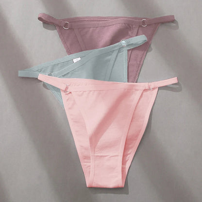 3 Pack Women's Cotton Panties Low Waist Bikini Briefs Ladies Underwear Soft Solid Underpants Lingerie The Clothing Company Sydney