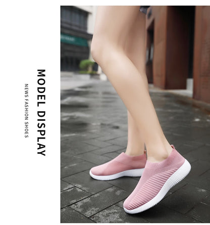 Women's Vulcanized Shoes Slip On Flats Shoes Female Loafers Walking Breathable Sneakers Trainers Ladies Shoes The Clothing Company Sydney