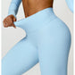 2 Piece Long Sleeve Gym Set Women Yoga Clothes Quick-Drying Sportswear Running Leggings Workout Sports Crop Top Shorts