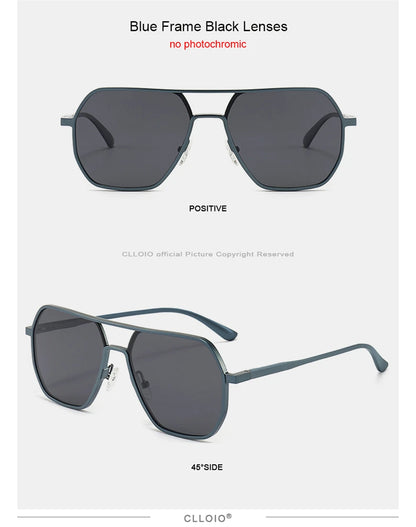 Fashion Aluminum Photochromic Sunglasses Men Women Polarised Sun Glasses Chameleon Anti-glare Driving Sunglasses - The Clothing Company Sydney