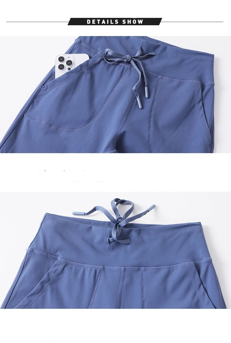 Women's Casual Loose Straight Running Sweatpants Wide Leg Drawstring Design With Side Pockets Leggings Yoga Pants The Clothing Company Sydney