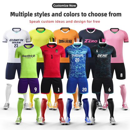 Adult Kids Football Jerseys Men Soccer Uniforms Sports Clothes Customised Futsal Sportswear Child Team Training Tracksuit Outfit The Clothing Company Sydney