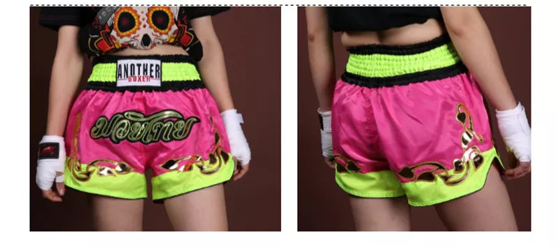 Boxing Shorts Womens Mens Embroidery MMA Shorts Professional Combat Kickboxing Training Trunks Kids Boy Girl Muay Thai Pants The Clothing Company Sydney