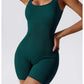Women's Yoga Rompers One Piece Seamless Ribbed Jumpsuit Padded Sports Bra Romper Fashion Fitness Sportwear The Clothing Company Sydney