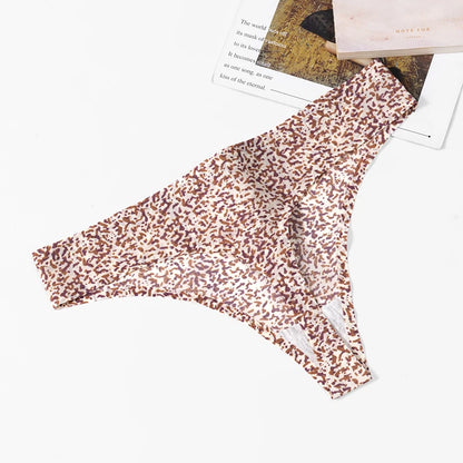 3 Pack Women's Panties Leopard Print Thongs Seamless Underwear Lingerie G-Strings T-Back - The Clothing Company Sydney