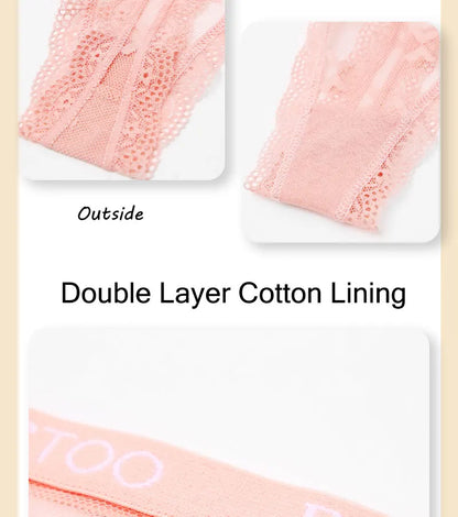 4 Pack Womens Lace Panties Low Rise Thongs Female G-String Underwear High Elastic Waist Soft Intimates Lingerie - The Clothing Company Sydney