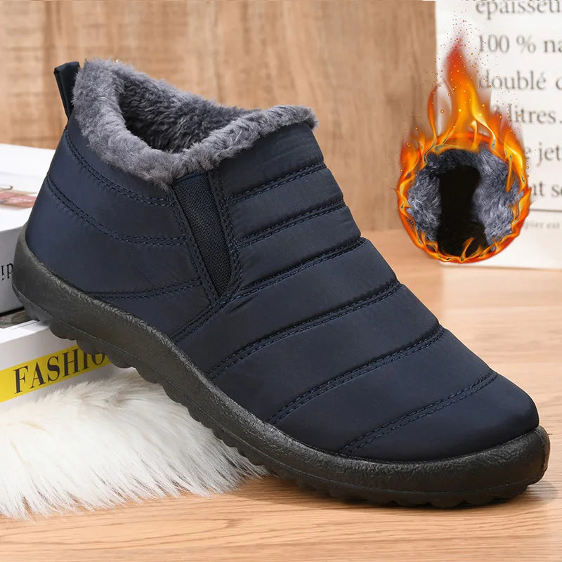 Women’s Fur Snow Boots – Waterproof Slip-On Ankle Shoes The Clothing Company Sydney