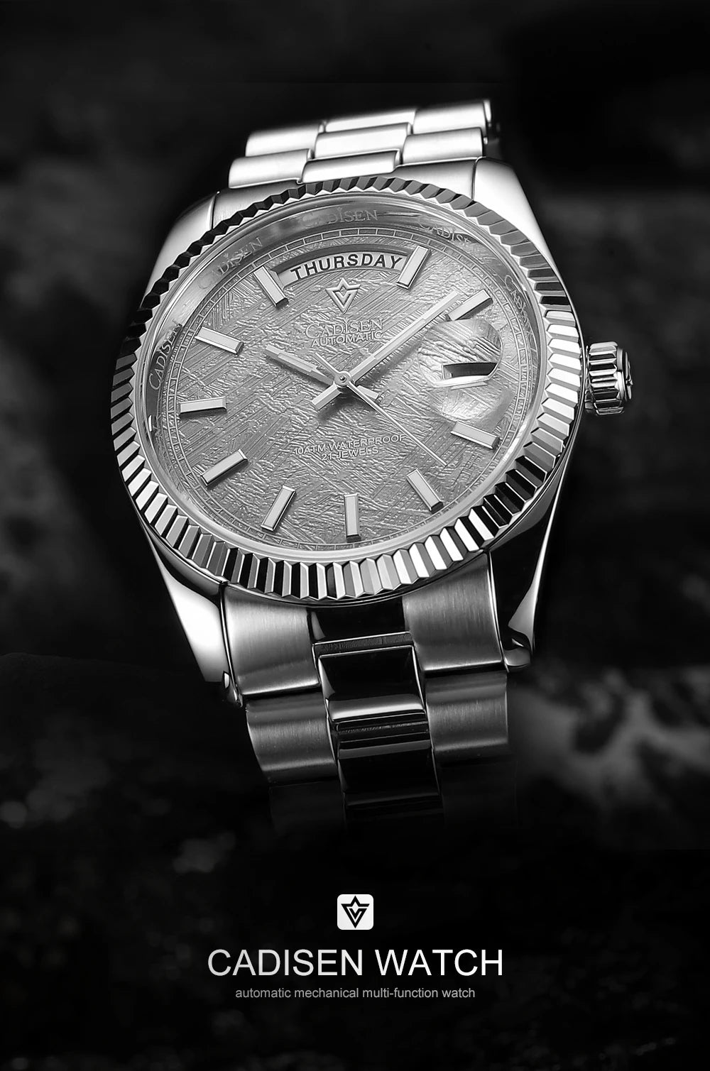 Cadisen DD40 Mens Luxury Automatic AR Sapphire Glass Mechanical Wristwatch 10Bar Miyota 8285 Movt Watch - The Clothing Company Sydney