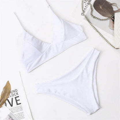 2 Piece Women's Push Up High Cut Bikini Set Two Piece Low Waist Swimsuit Fashion Swimming Set With Chest Pad Swimwear - The Clothing Company Sydney