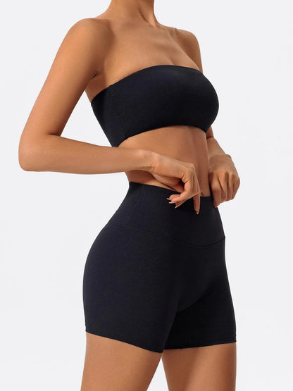 Two Piece Fitness Sports Set Women Workout Yoga Outfit Strapless Bra Gym Crop Top Gym Suits The Clothing Company Sydney